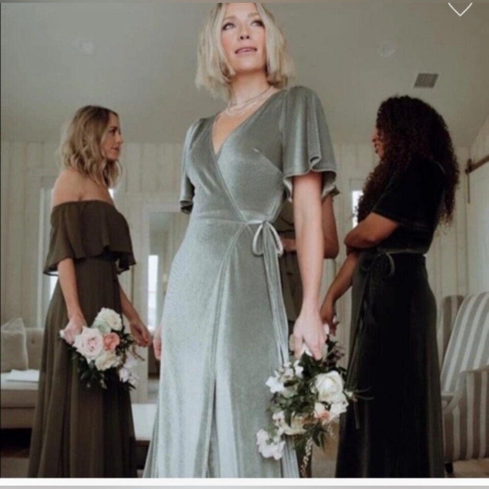 Large Baltic Born Sage Green Wrap Dress